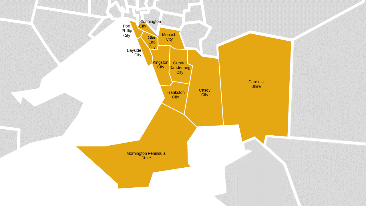 Map of the SMICS region